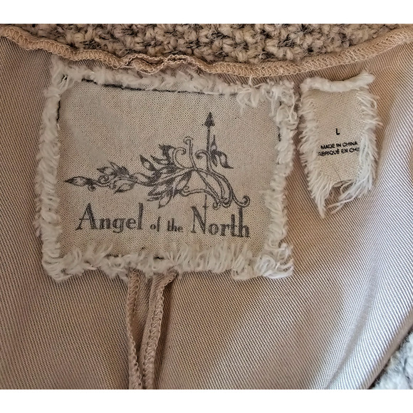 Angel of the north Anthropologie full zip knit sweater Size L Preppy, steam core - Picture 5 of 7